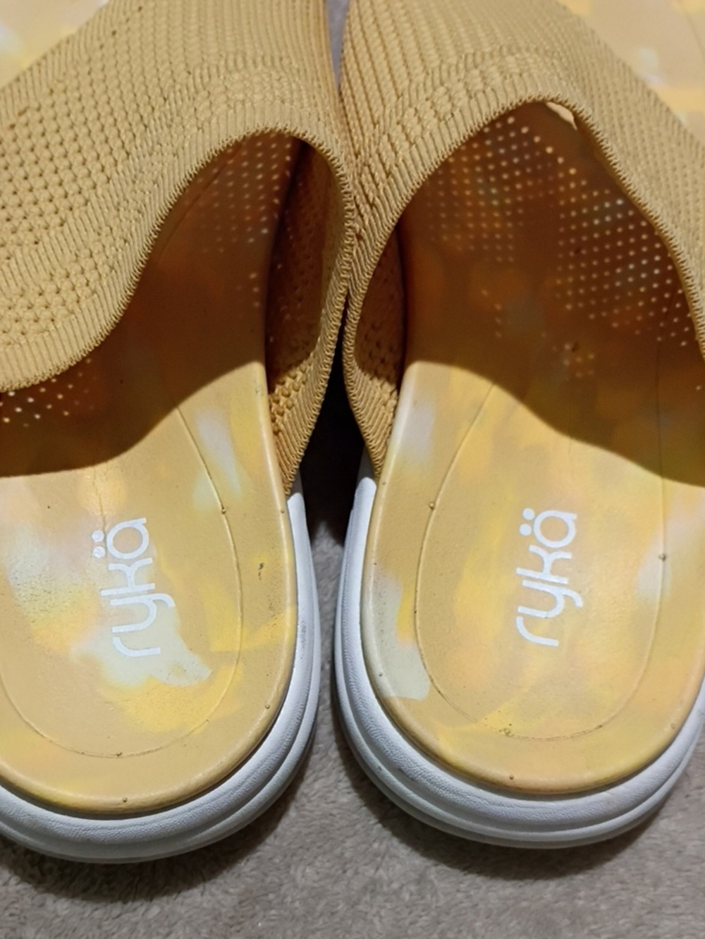 Yellow Knit Slide Sandals - Picture 4 of 8